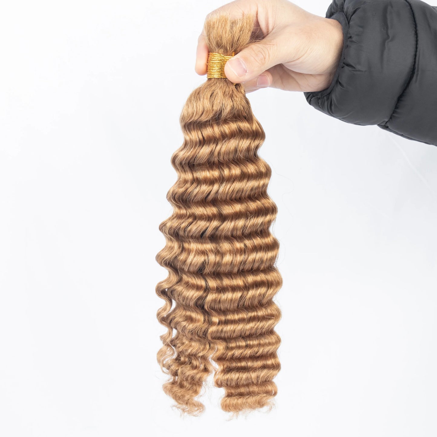 Hot Selling Human Hair Bulk No Weft 12A Indian Deep Wave Bulk Braiding Hair for Braids 100g