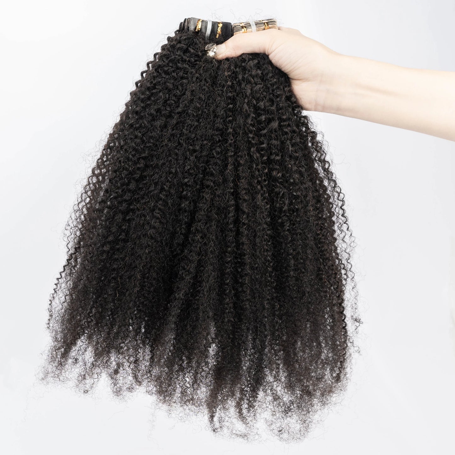Hot Selling Afro Kinky Curly Tape in Hair Extensions for Black Women 4b4c Kinky Curly Adhesive Tape Ins