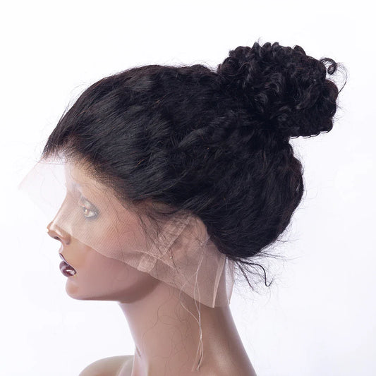 2025 New HD Pre Plucked Jerry Curly Glueless Wig Transparent Invisible Draw String for 360 Lace Wigs