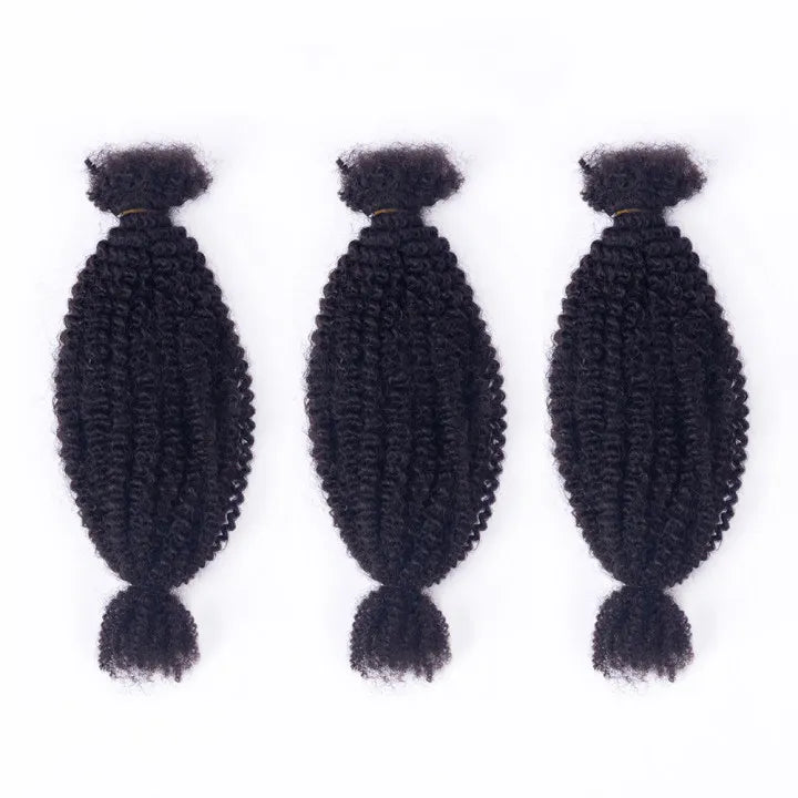 Hot Selling Afro Curly Bulk for Twist 100% Human Hair Afro Kinky Marley Human Braiding Hair Spring Twist Hair