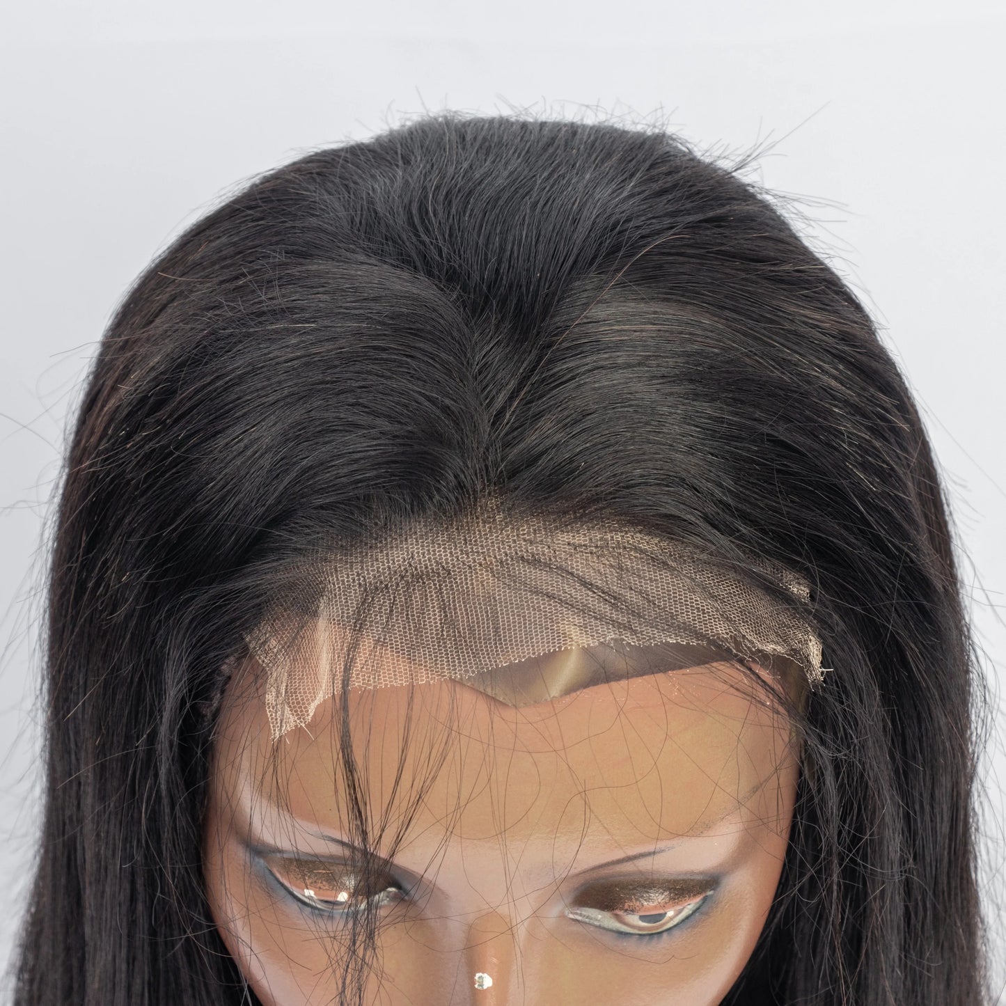 Ready to Ship 100% Virgin Remy Human Hair 16inch Straight 5x5 Swiss Transparent Lace Frontal Wig