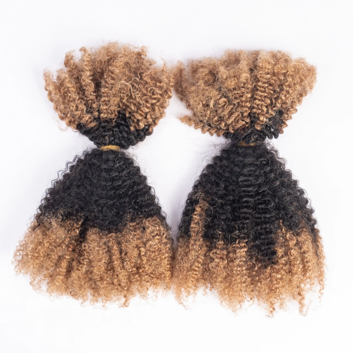 Wholesale Ombre Afro Kinky Bulk Hair Natural Color 30/4/30 30g 12A Cheap Afro Kinky Curly Human Braiding Hair