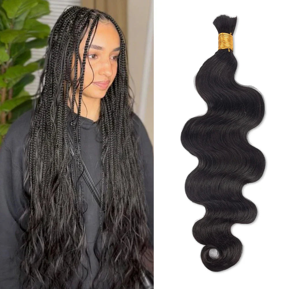 Hot Selling Human Hair Extensions 100% Natural Color 100 Grams 10-32Inch For Wholesale Deep Wave Bulk Human Braiding Hair