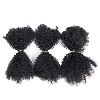 Ready to Ship Double Drawn Afro Kinky Curly Bulk Human Hair 4B4C Braiding Hair Extensions