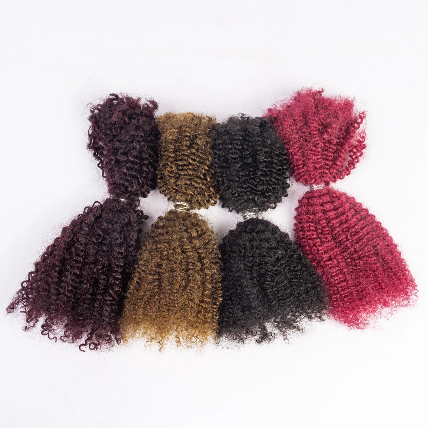 100% Human Hair Afro Kinky Bulk Hair 30/1b/30 Customize Color 12A Cheap Afro Kinky Bulk Human Hair for Braiding