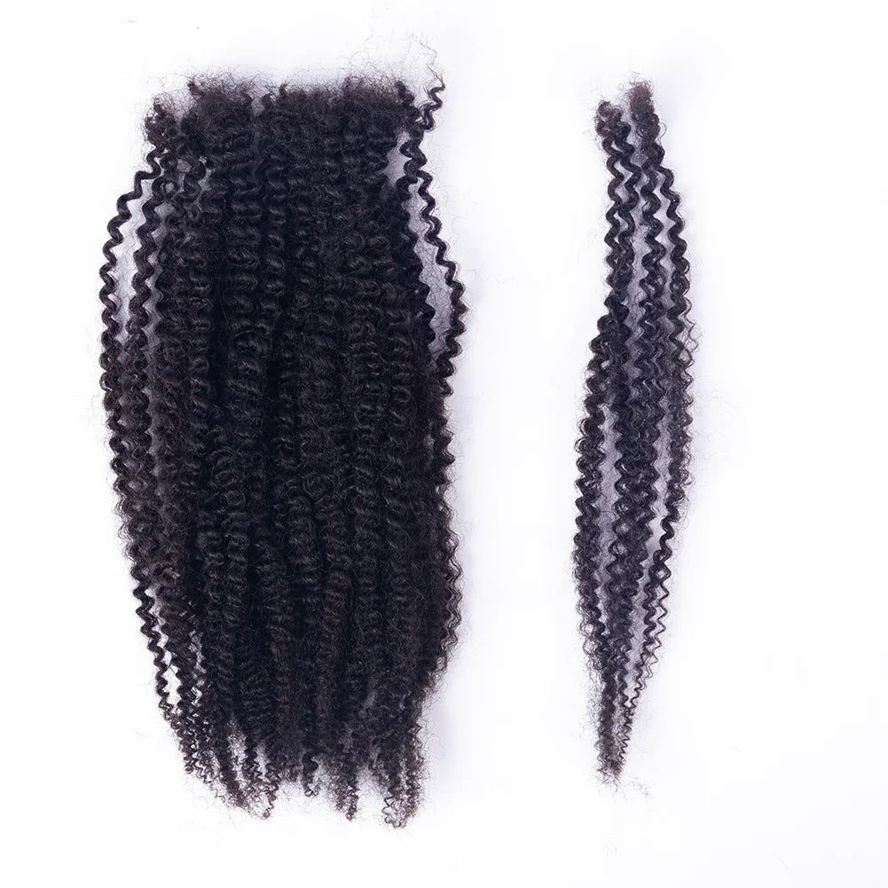 Wholesale Afro Kinky Twist Crochet Hair Braids 100% Human Hair Spring Twist Hair Extensions