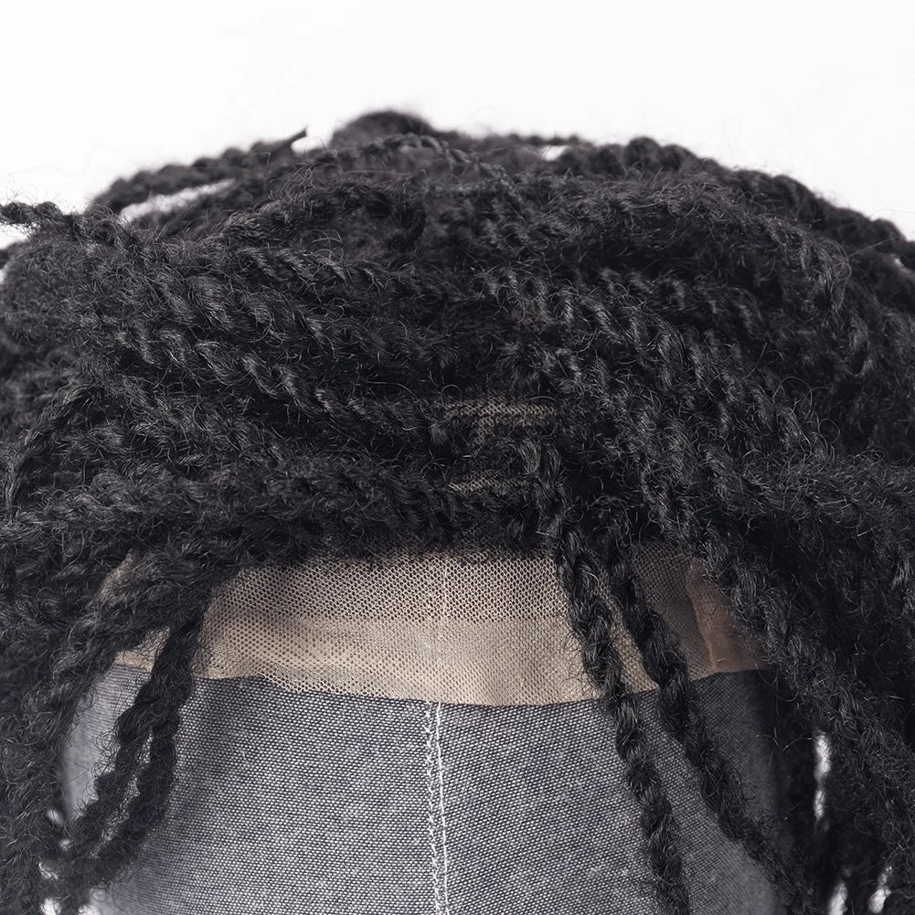 Wholesale Price Jet Black 100% Brazilian Hair Full Lace 8X10 Toupee for Black Men Afro Twist Toupee