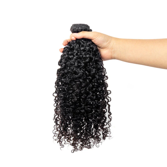 12A Indian Curly Human Hair Weave 100g Natural Color Four Ayye Raw Human Hair Weft Long 30Inch Wholesale
