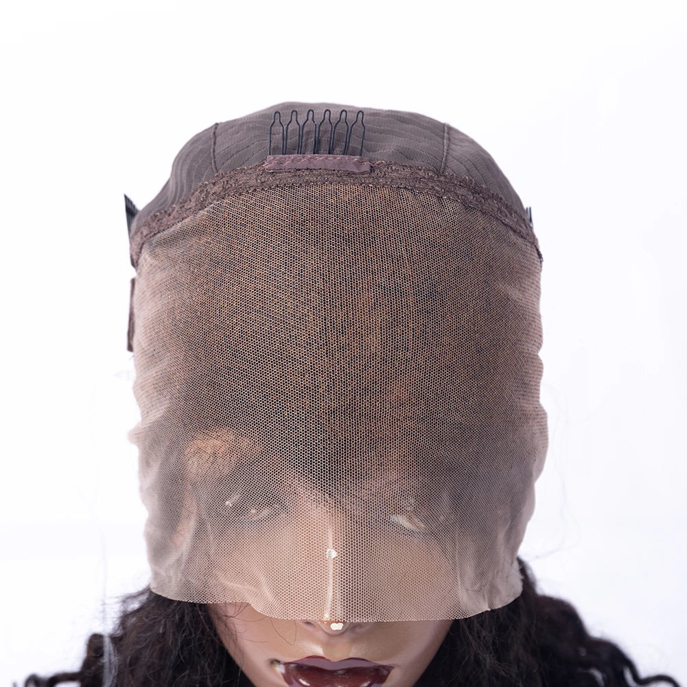 Hot Selling Pre Plucked  Human Hair Glueless Wig Transparent Invisible Draw String for 360 Lace Wigs