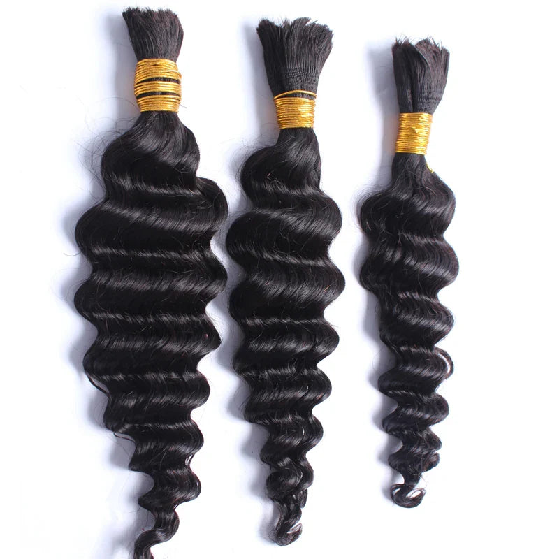 Hot Selling 100 Grams 10-30 Inch Deep Wave 100% Human Hair for Extension