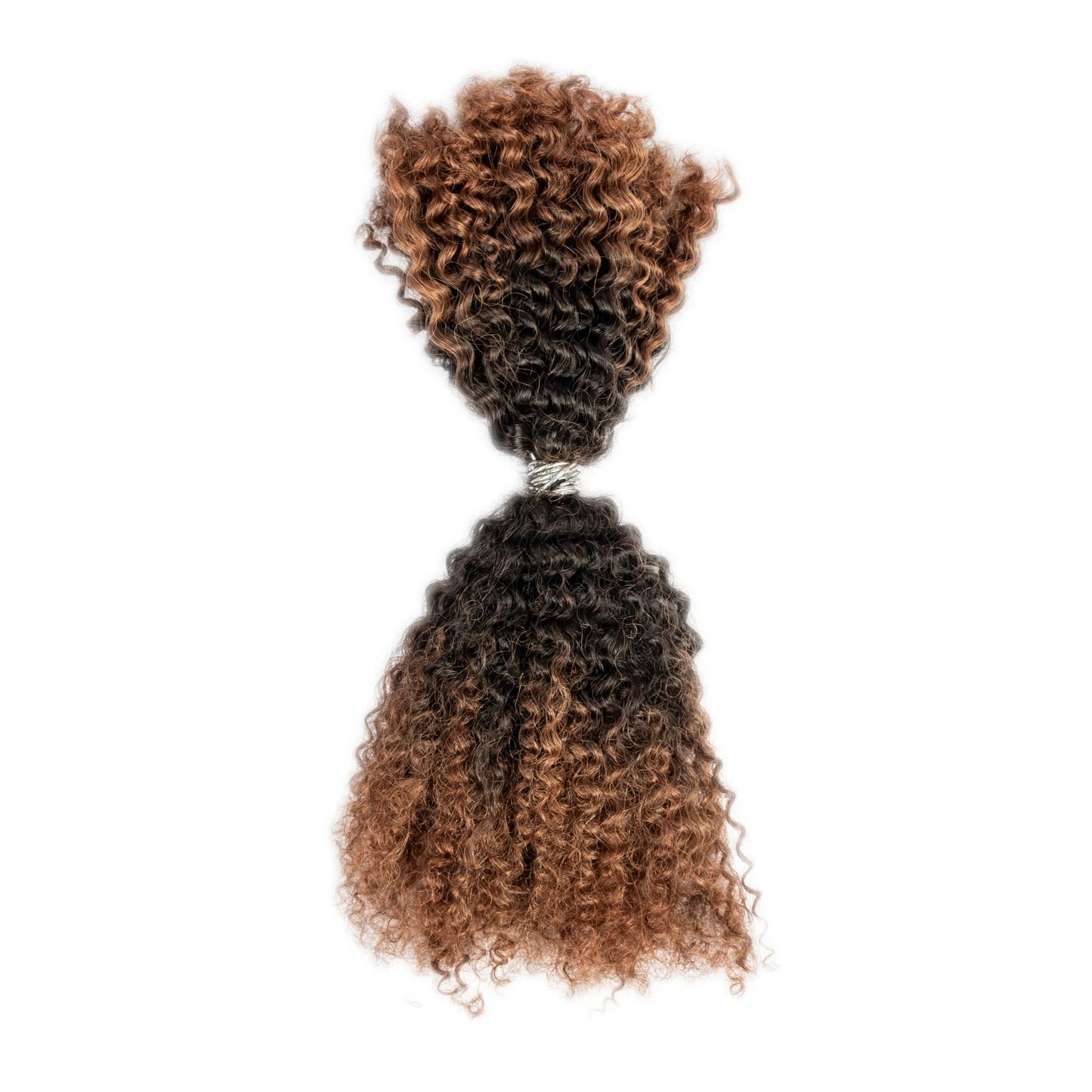 Hot Selling Ombre Color #27/1b/27 Afro Kinky Human Hair Bulk for Braiding Afro Curly Hair Bulk for Twist