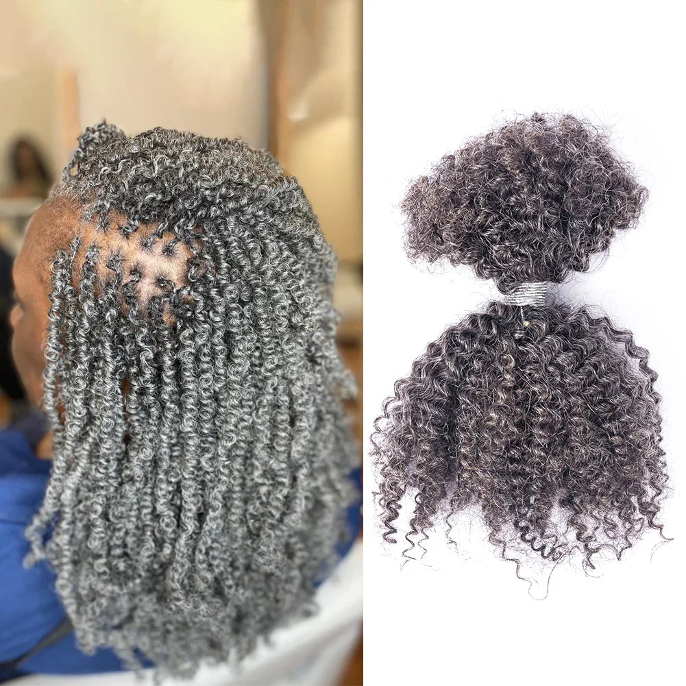 100% Human Hair Afro Kinky Bulk Hair 30/1b/30 Customize Color 12A Cheap Afro Kinky Bulk Human Hair for Braiding