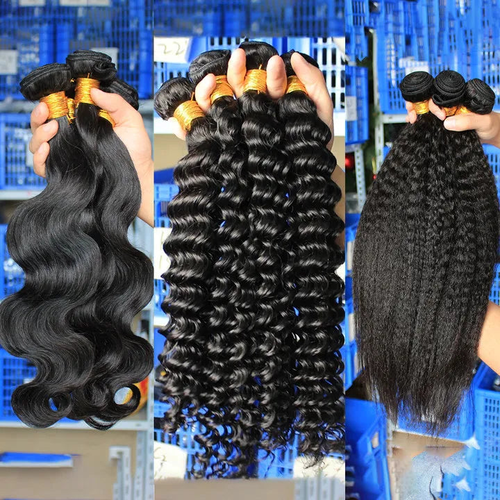 Wholesale Price Brazilian Remy Hair Bundles Afro Kinky Curly Wave 100% Virgin Human Hair Cuticle Aligned Natural Color Straight