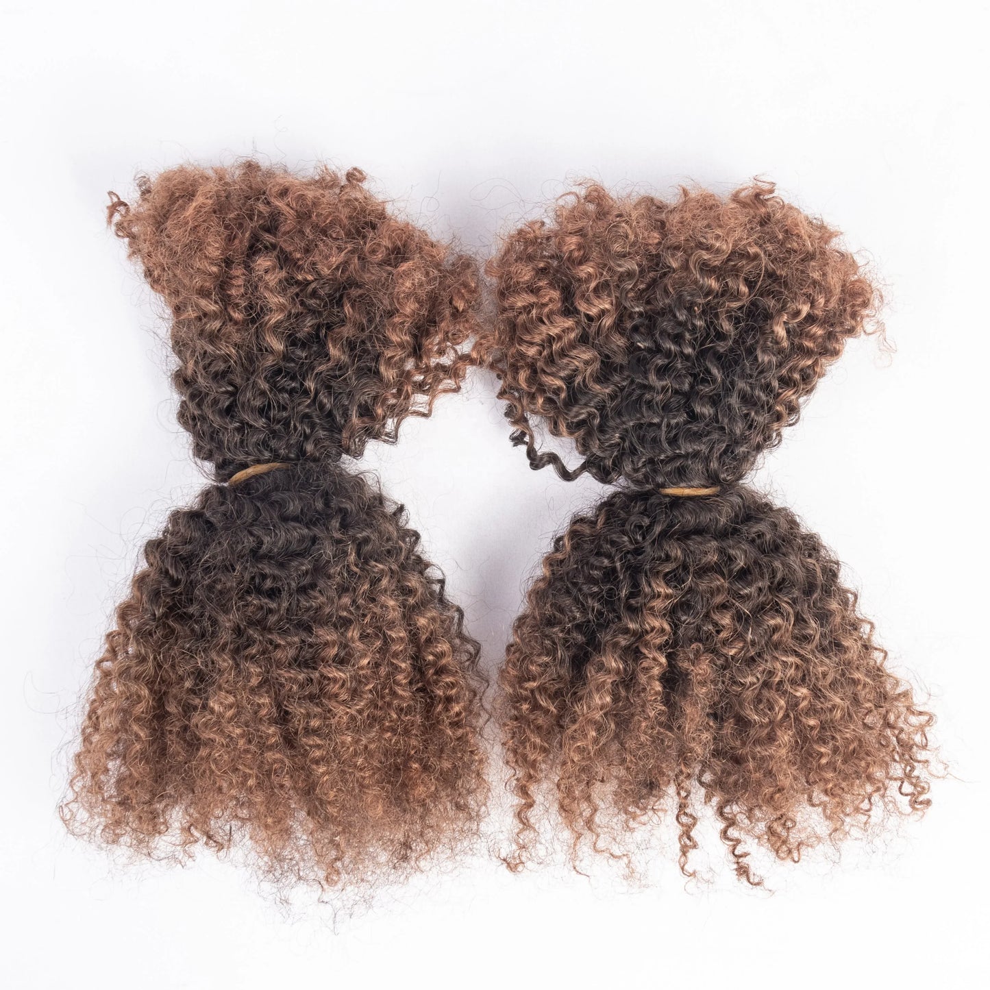 Wholesale Ombre Afro Kinky Bulk Hair Natural Color 30/4/30 30g 12A Cheap Afro Kinky Curly Human Braiding Hair